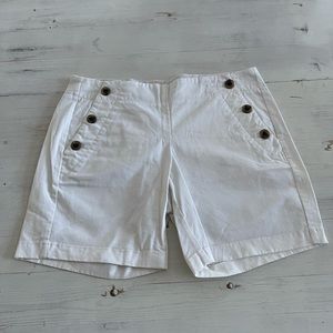 J crew Womens size 2 shorts. Sailor style white